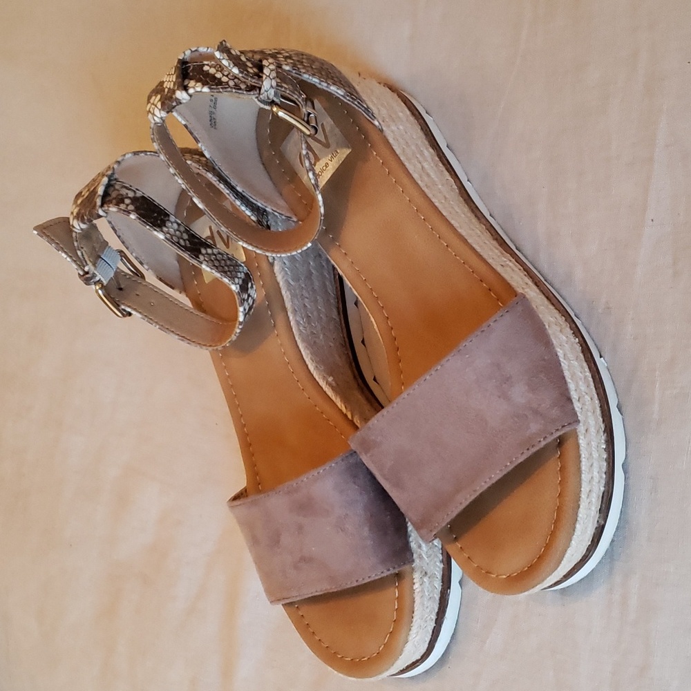 Dolce Vita Snake Print Espadrille Sandals